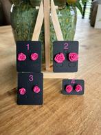 Oorbellen roosjes, Ophalen of Verzenden, Nieuw, Roze, Knopjes of Stekers
