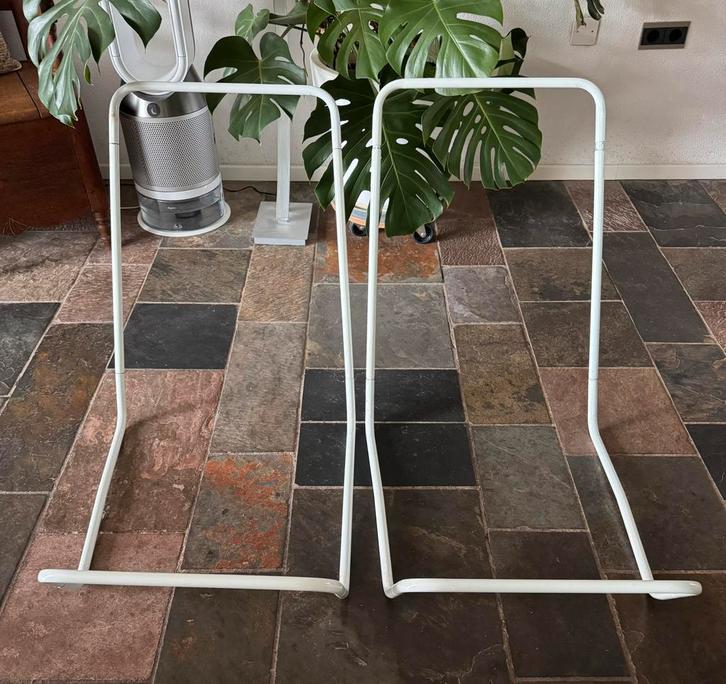 2x wit buizenframe voor campingstoelen, Caravans en Kamperen, Kampeermeubelen, Gebruikt, Campingstoel, Ophalen of Verzenden