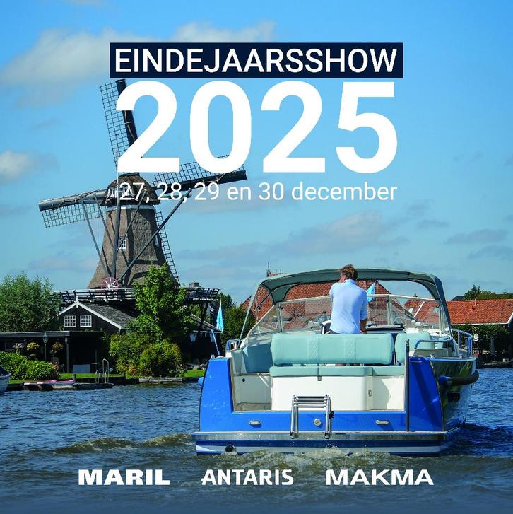 Antaris, Maril en Makma eindejaarsshow 27, 28, 29 en 30 dec., Watersport en Boten, Sloepen, Gebruikt, 10 tot 30 pk, 6 meter of meer