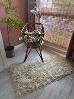 Vintage flocatie kleed wollen vloerkleed wol beige, Estee styling, Beige, Esteestyling, Zo goed als nieuw