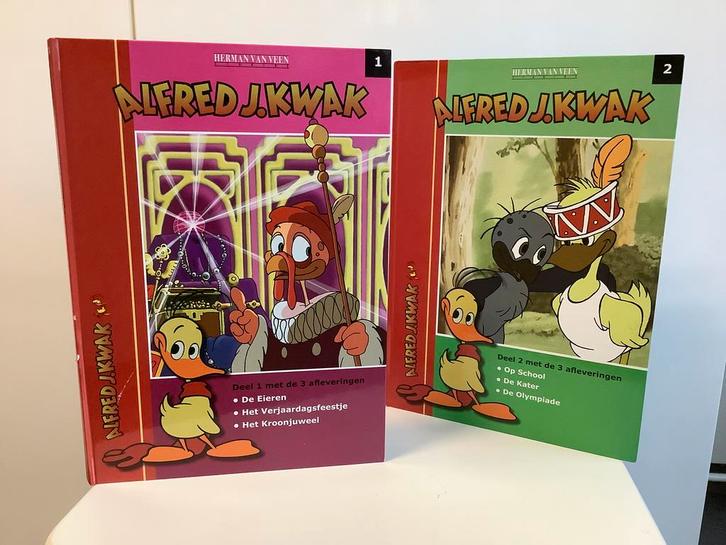 2 boek Alfred J. Kwak filmstrip voorleesboek Herman van Veen, Boeken, Kinderboeken | Jeugd | onder 10 jaar, Gelezen, Ophalen of Verzenden