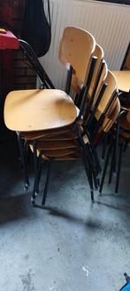 (School)stoeltjes 12 stuks, Huis en Inrichting, Stoelen, Ophalen, Gebruikt, Bruin, Vijf, Zes of meer stoelen