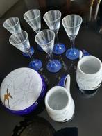 Artihove, 6 likeurglaasjes, bonbonière, 2 mokken ONGEBRUIKT, Ophalen of Verzenden, Zo goed als nieuw, Porselein, Glas of Glazen
