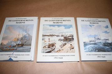 De Gouvernementsmarine in het voormalig Ned Indië 3 dln beschikbaar voor biedingen