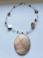 Zilver 925 Parelmoer zoetwater parel ketting Champagne, Sieraden, Tassen en Uiterlijk, Kettingen, Verzenden, Zo goed als nieuw