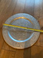 Zilverkleurig dienblad/decoratie 59 cm doorsnede, Huis en Inrichting, Woonaccessoires | Schalen en Manden, Ophalen, Rond, Overige materialen