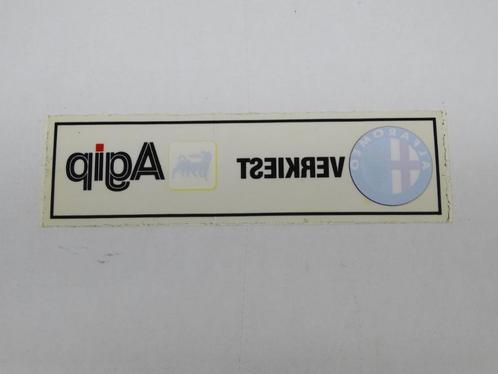 Alfa Romeo verkiest Agip oude vintage sticker, Auto diversen, Autostickers, Ophalen of Verzenden