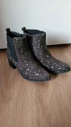 Mooie zgan enkellaarzen in groen/zwart panterprint mt. 37, Kleding | Dames, Schoenen, Ophalen, Blue Box, Overige kleuren, Lage of Enkellaarzen