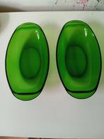 Twee botervloten. Groen glas. Vereco, Frankrijk. Jaren 50., Ophalen of Verzenden
