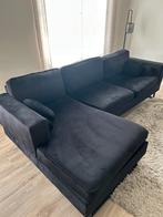 Zwarte velvet bank, Huis en Inrichting, Banken | Sofa's en Chaises Longues, Ophalen, Gebruikt