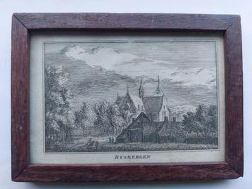 16 Ingelijste gravure uit 1792 van Rysbergen Rijsbergen beschikbaar voor biedingen