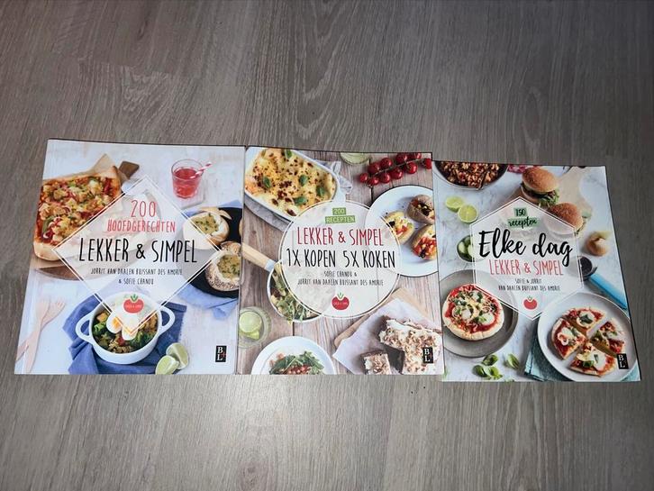Lekker & Simpel Kookboeken - 3 Delig, Boeken, Kookboeken, Zo goed als nieuw, Voorgerechten en Soepen, Nederland en België, Gezond koken