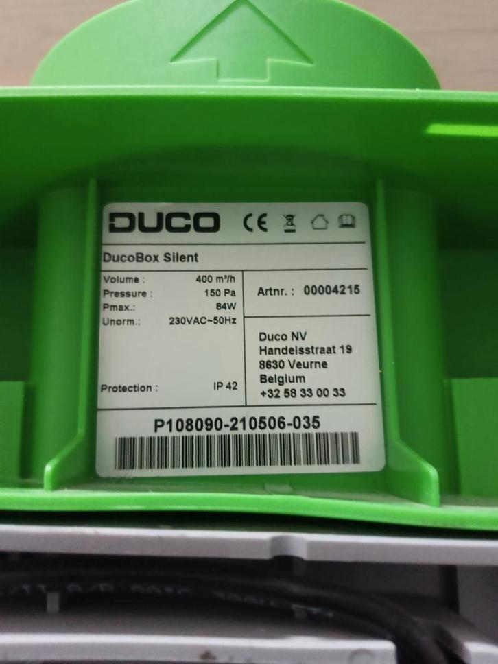 Duco box silent ra inclusief rf afstandbediening, Doe-het-zelf en Verbouw, Ventilatie en Afzuiging, Zo goed als nieuw, Afzuiger