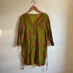 Retro Jaren 70' Tuniek groen met roze, Kleding | Dames, Blouses en Tunieken, Ophalen of Verzenden, Zo goed als nieuw, Vintage