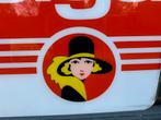 Vintage Belga Reclamebord / lichtbak, Reclamebord, Gebruikt, ., Ophalen of Verzenden