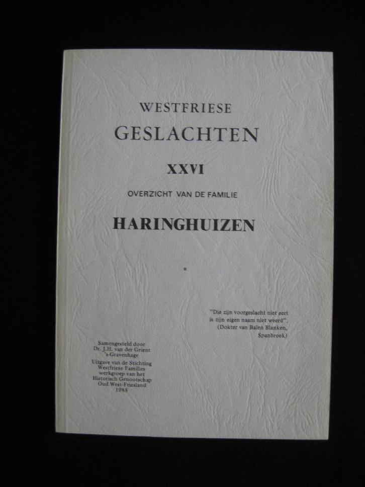 Genealogie. Grient, Overzicht van de familie Haringhuizen., Boeken, Geschiedenis | Stad en Regio, Gelezen, Ophalen of Verzenden