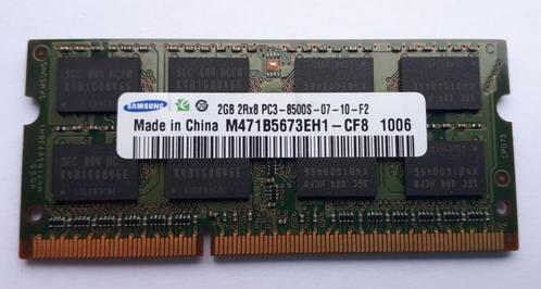 RAM memory van Samsung 2Gb PC3 8500S DDR3, Computers en Software, RAM geheugen, Zo goed als nieuw, Laptop, 2 GB, DDR3, Ophalen of Verzenden
