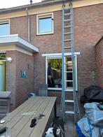 Dirks glazenwassersladder 3x14, Doe-het-zelf en Verbouw, Ladders en Trappen, Gebruikt, Ophalen of Verzenden, Ladder, Opvouwbaar of Inschuifbaar