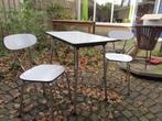 Retro tafel en 2 stoelen  FORMICA, Huis en Inrichting, Ophalen, Overige materialen, Tot twee personen, 50 tot 100 cm