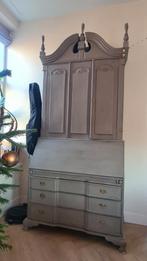 Antiek secretaire bureau met opbergruimte, Huis en Inrichting, Gebruikt, Overige materialen, 100 tot 150 cm, 200 cm of meer