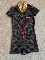 Carnaval leger/camouflage jumpsuit mt. 34/xs, Ophalen of Verzenden, Zo goed als nieuw, Maat 34 (XS) of kleiner, Carnaval