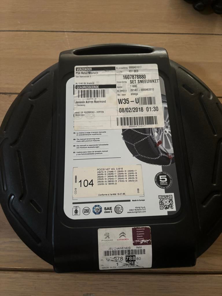Sneeuwkettingen, Auto diversen, Sneeuwkettingen, Ophalen of Verzenden, Gebruikt