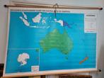 Schoolkaart van Australië en de Zuidpool., Antiek en Kunst, Antiek | Schoolplaten, Ophalen of Verzenden, Aardrijkskunde