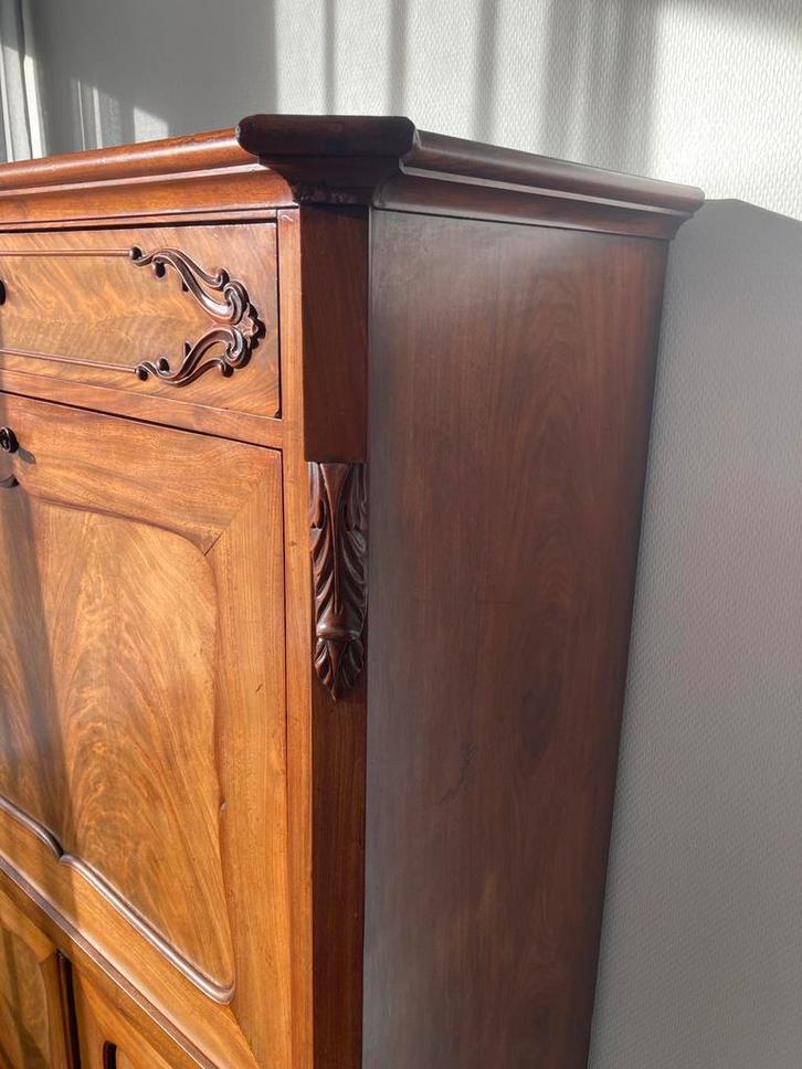 Biedermeier secretaire kast - Prachtig exemplaar!, Antiek en Kunst, Antiek | Meubels | Kasten, Ophalen