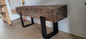 Spoorbielzen bankje, side table, tv meubel beschikbaar voor biedingen