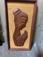 Antiek hout snijwerk 40cmx 24cm, Ophalen of Verzenden