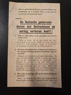 Engels pamflet xh 27 na aanslag op hitler 1944, Verzamelen, Militaria | Tweede Wereldoorlog, Ophalen of Verzenden