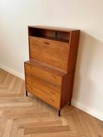 Vintage wandmeubel simpla lux teak hout jaren 50/60/70, Ophalen, Gebruikt, 100 tot 150 cm, Minder dan 150 cm