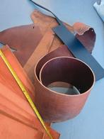 Stukken dik, stoer tuigleer. Bruin, Hobby en Vrije tijd, Stoffen en Lappen, Gebruikt, Leer of Kunstleer, Ophalen of Verzenden