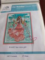 Joy Sunday borduurpakket - Zeezicht Meisje 14CT Aida, Ophalen of Verzenden, Nieuw, Handborduren, Borduurpakket