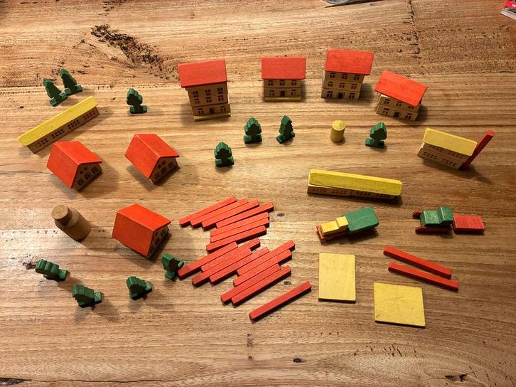 Russische Houten Speelset USSR '50, Antiek en Kunst, Antiek | Speelgoed, Ophalen of Verzenden