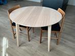 Eettafel LISABO (IKEA) 105cm of/met twee Stoelen (NACKÄNAS), Ophalen, 100 tot 150 cm, Rond, 50 tot 100 cm
