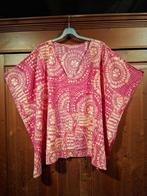 Luchtig roze boho tuniek vlindermouw One Size, Ophalen of Verzenden, Roze, Blouse of Tuniek