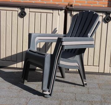 3 Kunststof Loungestoelen / Tuinstoelen / Maryland / beschikbaar voor biedingen