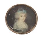 Ivoor antiek dames portret handgeschilderd goud broche, Sieraden, Tassen en Uiterlijk, Antieke sieraden, Ophalen of Verzenden