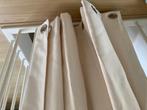 Gordijn ecru maat 240x280 met 16 ringen roede en bevestiging, 200 cm of meer, Ophalen of Verzenden, Zo goed als nieuw, 200 cm of meer
