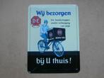Vintage Douwe Egberts reclame bord D E koffie metaal 40x30cm, Ophalen of Verzenden, Gebruikt, Reclamebord