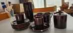 Retro bruin porseleinen Koffieservies, Ophalen