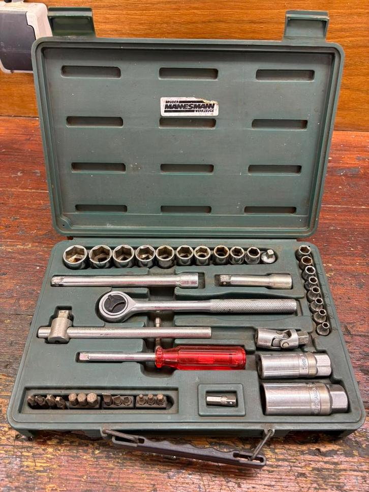 Dopsleutelset in koffer - Mannesmann, Auto diversen, Autogereedschap, Gebruikt, Ophalen