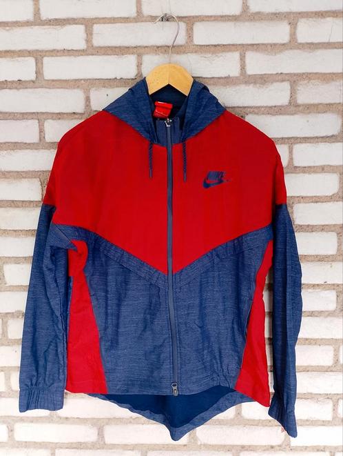Nike Windbreaker Herenjas M – Rood & Blauw, Kleding | Heren, Overige Herenkleding, Zo goed als nieuw, Ophalen of Verzenden