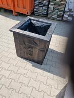 Bloembakken zwart steigerhout, Vierkant, Nieuw, Ophalen of Verzenden, Hout