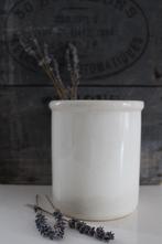 Oude brocante zalfpot off white 1Ltr. *Pronck & Praal*, Ophalen of Verzenden