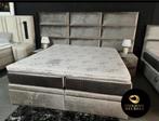 COMPLEET Boxspring XL CROCO NIEUW, Nieuw, Crème, Ophalen of Verzenden, Overige maten