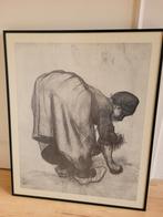 Ingelijste poster Vincent van Gogh 'de werkende vrouw', Ophalen, 50 tot 75 cm, Foto of Poster, 50 tot 75 cm