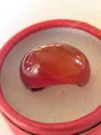 Prachtige antieke streep agaat ring., Sieraden, Tassen en Uiterlijk, Antieke sieraden, Verzenden, Zilver, Ring