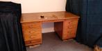 Massief houten bureau vintage, Huis en Inrichting, Bureaus, Gebruikt, Ophalen, Bureau